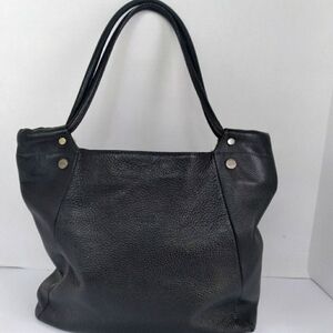 Picard Leather Tote Bag Shoulder Bag Purse Black Pebbled‎ Leather